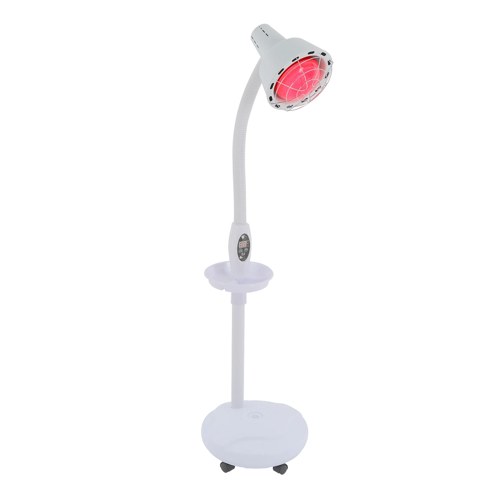 275W Heat Lamp w/Remote, Heat Light Therapy Bulb Muscle Pain Relief Therapeutic Lamp w/ Adjustable base and Timer
