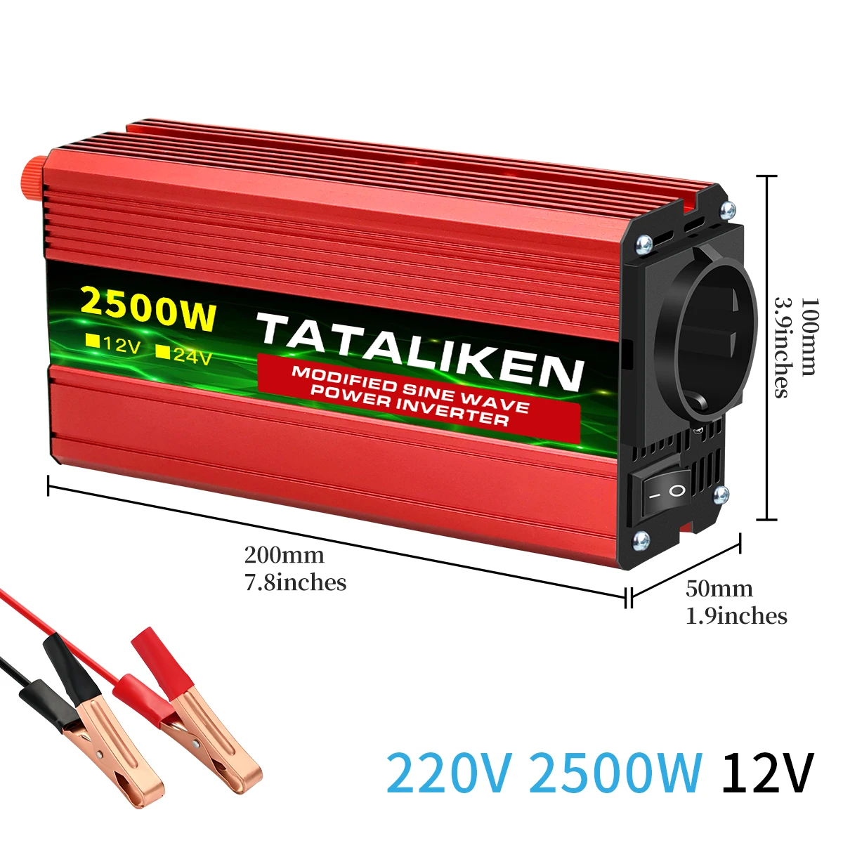 500W 1500W 2000W 2500W 3000W 4000W Modified Sine Wave Inverter Converter12V 220V 50HZ LED Voltage Display