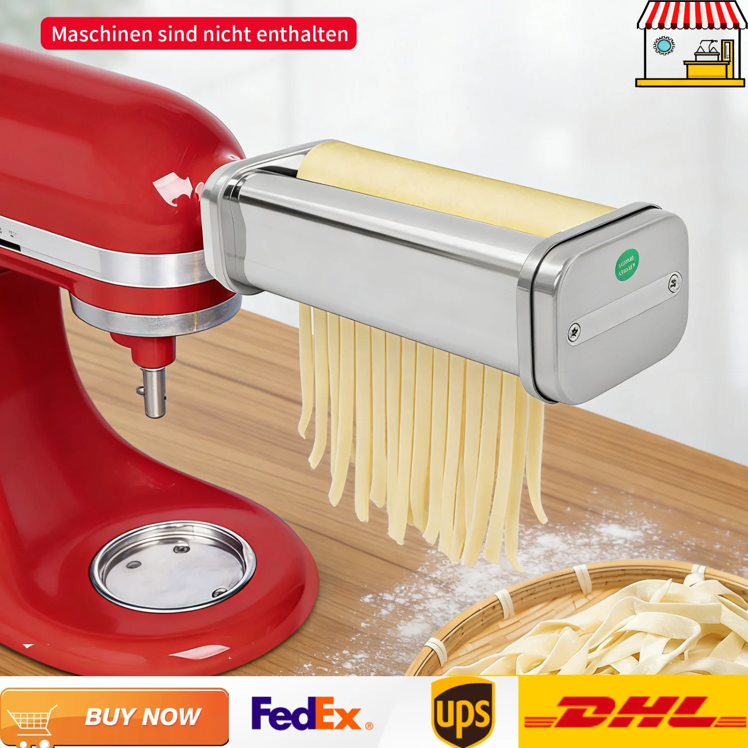 Stand Mixer Pasta Making Attachment| Spaghetti/Nudelblatt/Fettuccine Maker Pasta Attachment Tools