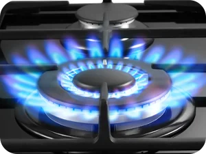 58cm Gas Hob | 4 Burner Dual Fuel (NG/LPG) 8060W Auto Flame Shut-off & Tempered Glass Surface | Built-in/Freestanding 220-240V