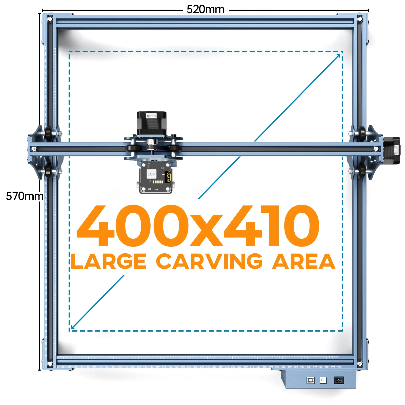 SCULPFUN S9 Pro 10W Laser Engraver Wood Acrylic Engraving Cutting Machine 400x410mm EU Fast Focusing Design