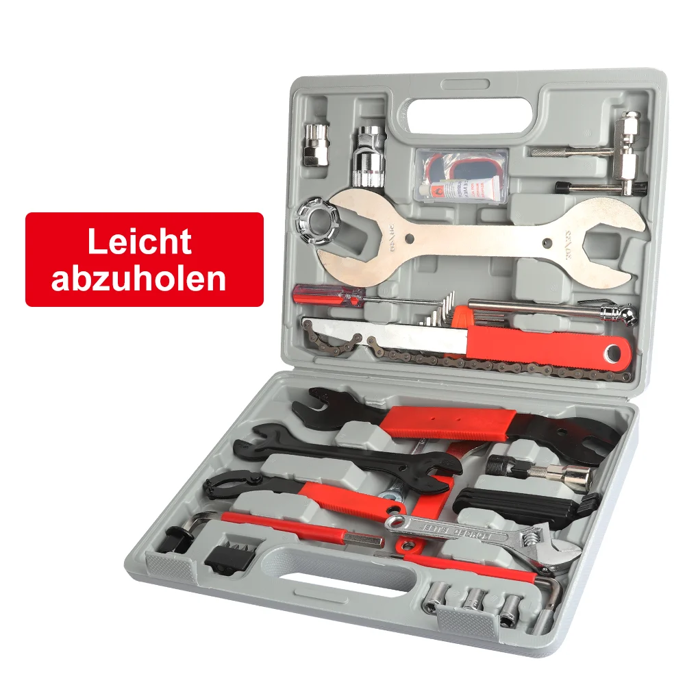 [EU Stock] 44pc Bicycle Repair Tools Bike Repair Sets Chain Breaker Cutter Crank Puller Flywheel Removal Bike Wrench Fix Tool