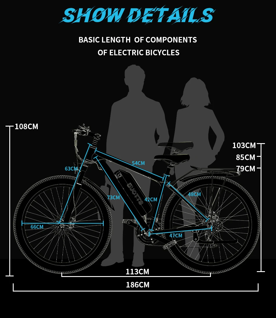 DUOTTS C29 Electric Bicycle 750W Motor 48V30AH Lithium Battery Adult Electric Bike 29-inch Tire Riding City Mountain Snow E-bike