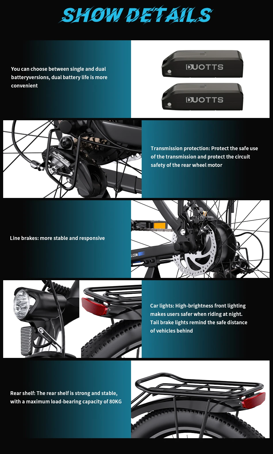 DUOTTS C29 Electric Bicycle 750W Motor 48V30AH Lithium Battery Adult Electric Bike 29-inch Tire Riding City Mountain Snow E-bike