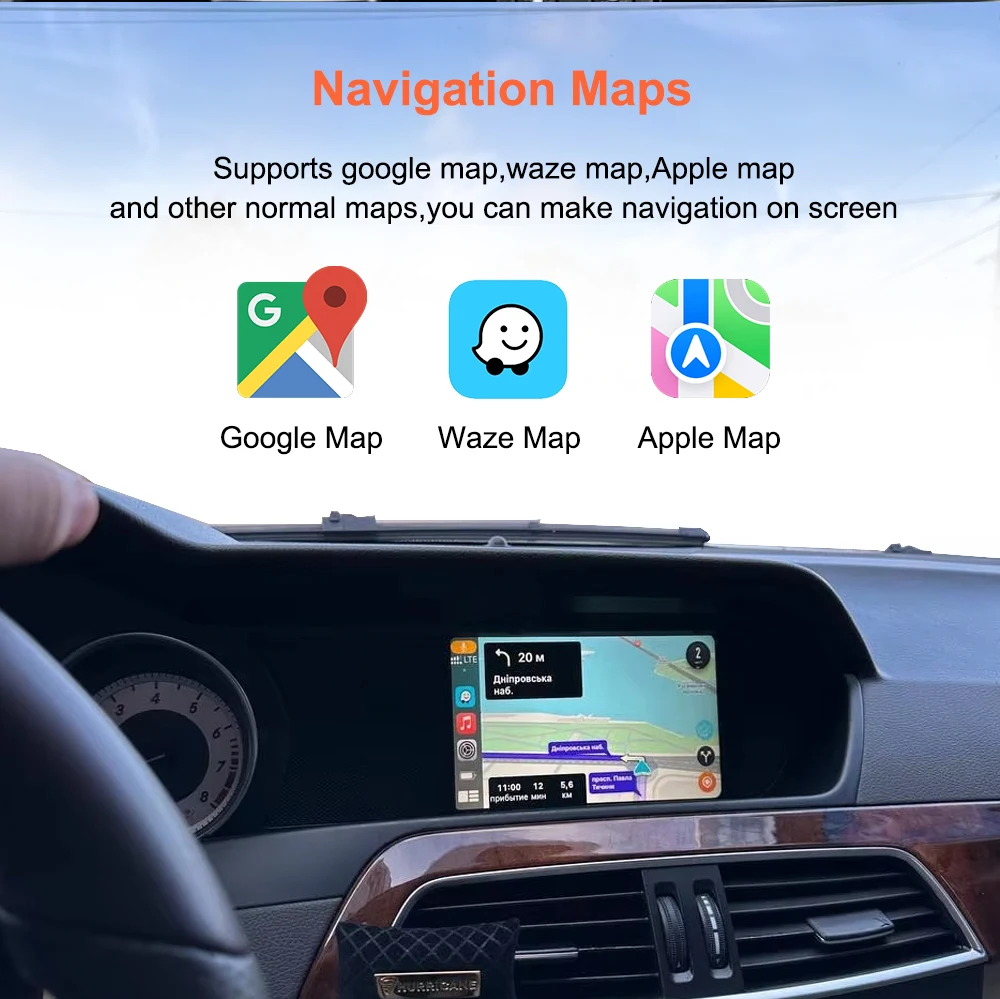 Bonroad Wireless Carplay Android Auto Decoder Box for Mercedes Benz a B C E Class Cla Gla Glk Slk Cls ml Gl Ntg4.5 System Module