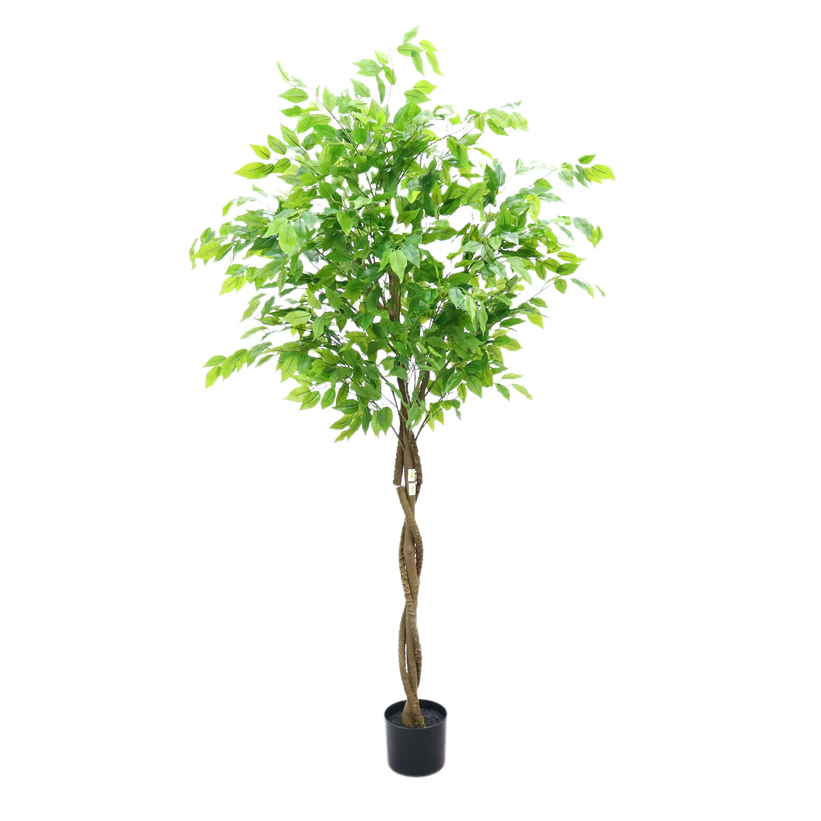 Artificial Ficus Tree 160/180cm Tall Fake Potted Ficus Tree With Planter Fake Ficus Tree For Foyer Porch Decor Home Office