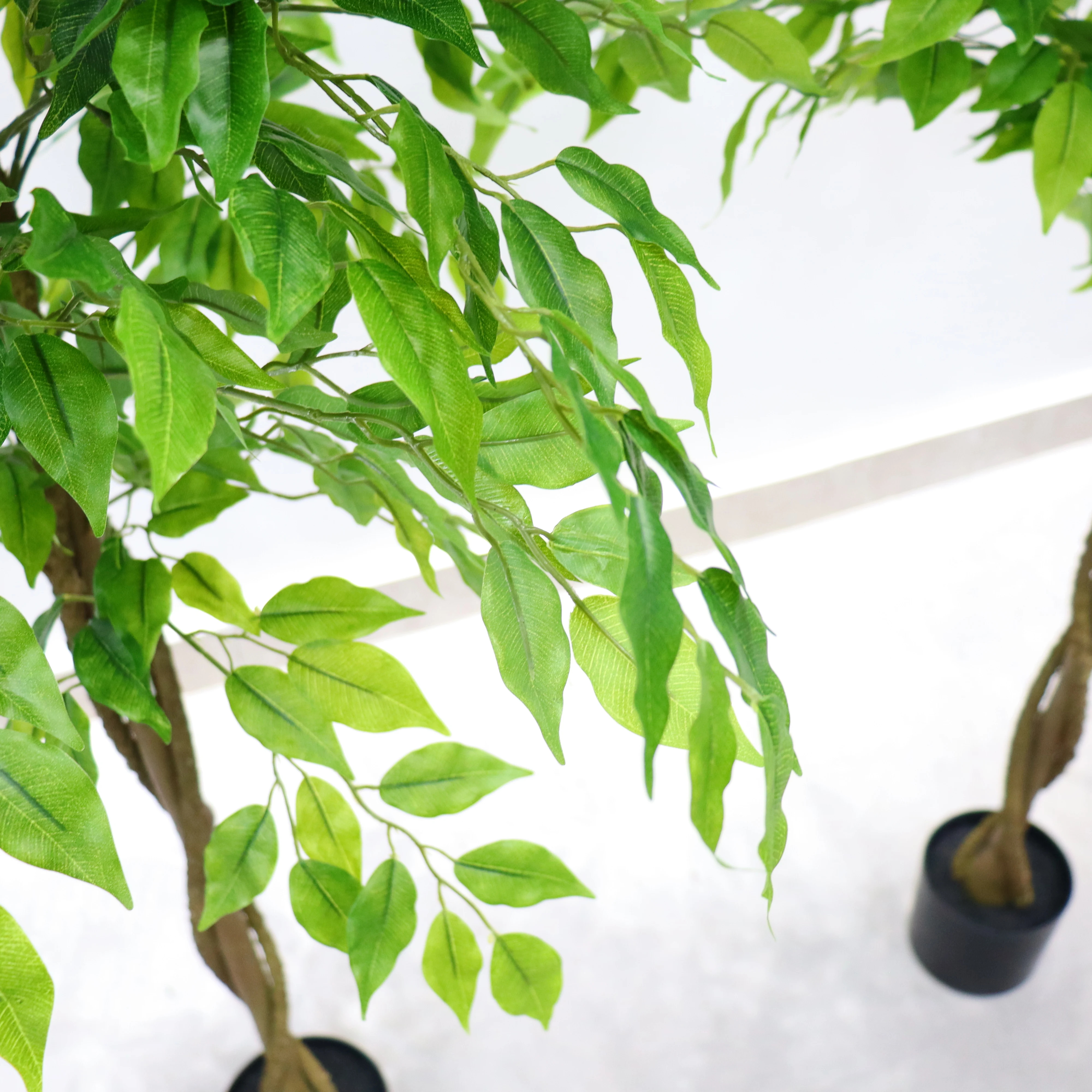 Artificial Ficus Tree 160/180cm Tall Fake Potted Ficus Tree With Planter Fake Ficus Tree For Foyer Porch Decor Home Office