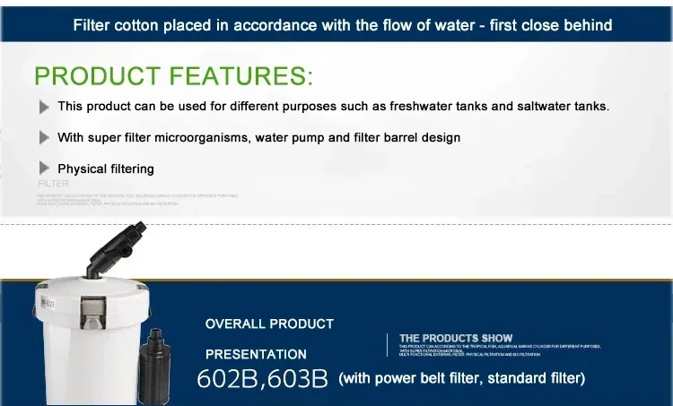 Sunsun Aquarium Filter Aqurium HW-603B LW-603B Accessories for Fish Tanks and Aquariums External Filter for the Aquarium Aquatic