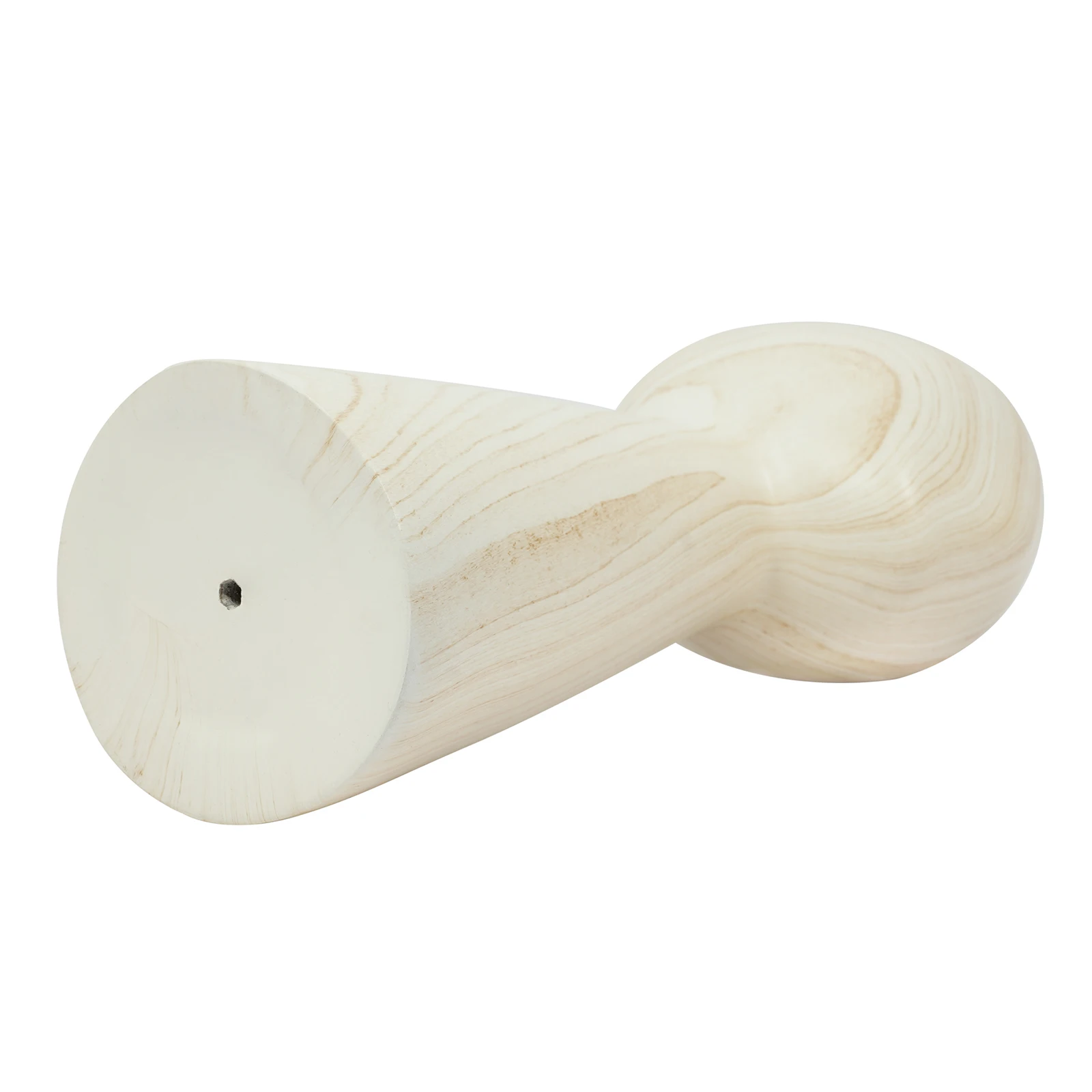 Wood Grain Mannequin Head Wig Display Stand Fiberglass Dummy Model for Salon Hat Cap Styling Training