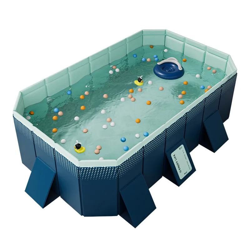Family Pool Foldable Outdoor Large Swimming Pool Summer Water Party Non-Inflatable Swimming Pool for Outdoor Garden