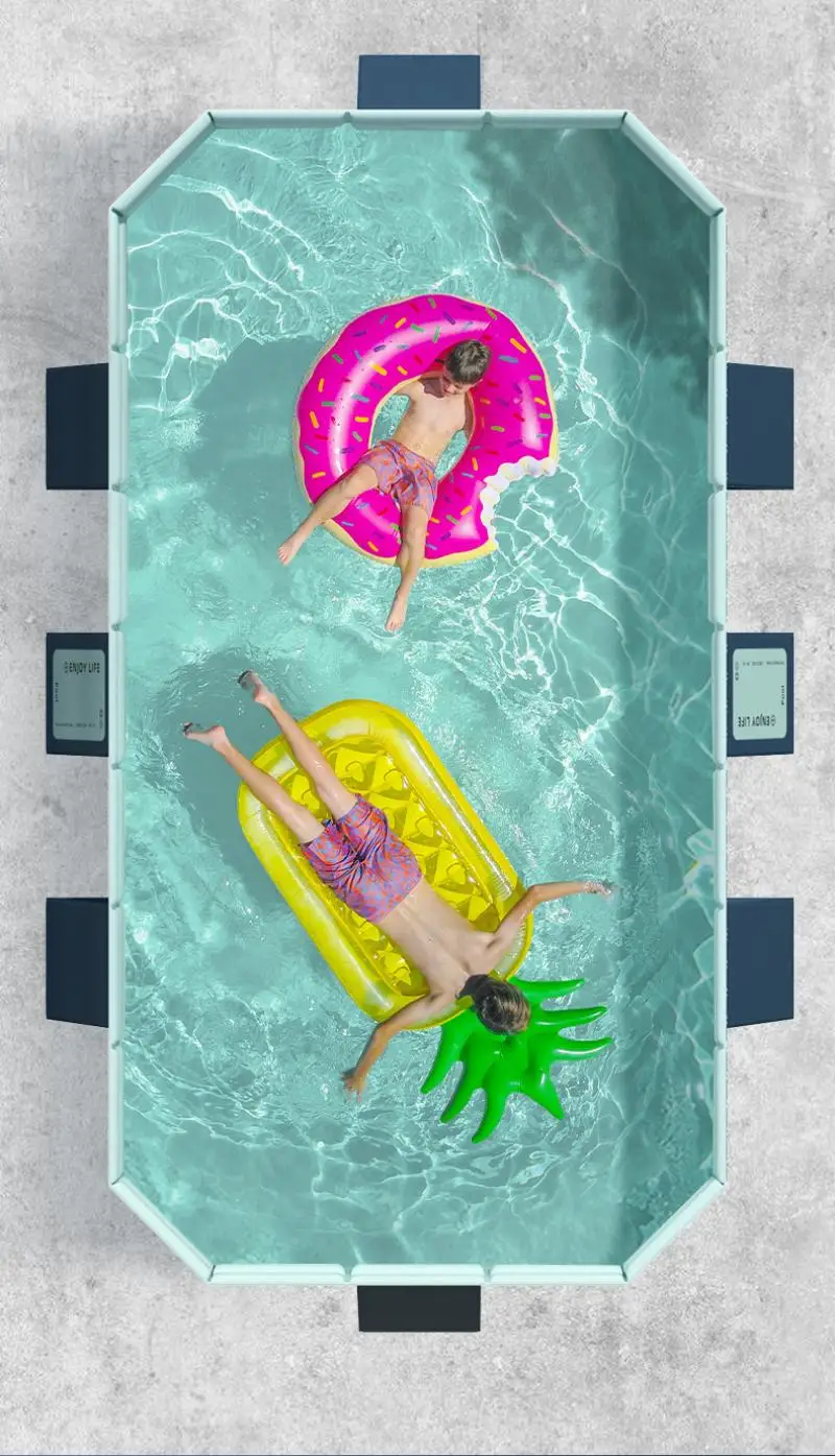 Family Pool Foldable Outdoor Large Swimming Pool Summer Water Party Non-Inflatable Swimming Pool for Outdoor Garden