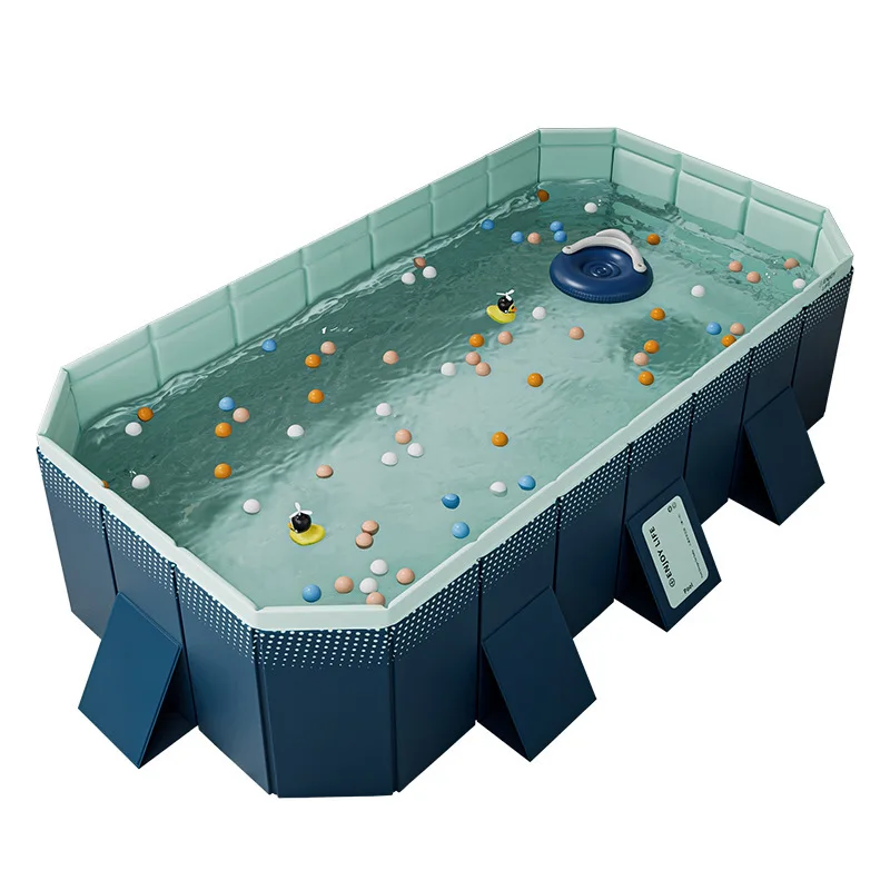 Family Pool Foldable Outdoor Large Swimming Pool Summer Water Party Non-Inflatable Swimming Pool for Outdoor Garden