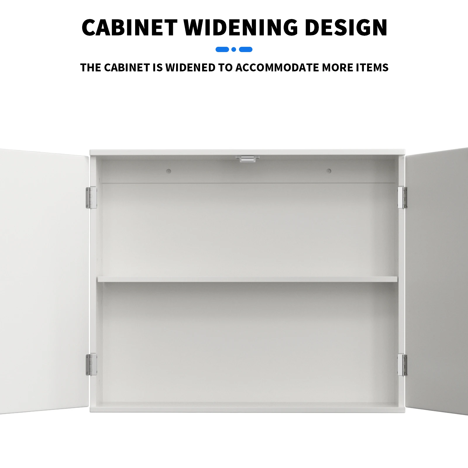 BRIEFNESS Bathroom cabinet Bathroom wall cabinet Kitchen storage cabinet with double doors and adjustable shelves White