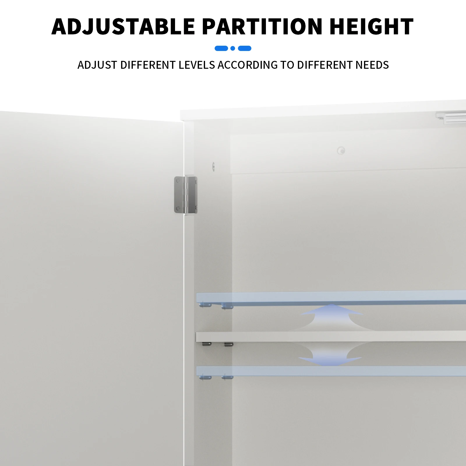 BRIEFNESS Bathroom cabinet Bathroom wall cabinet Kitchen storage cabinet with double doors and adjustable shelves White