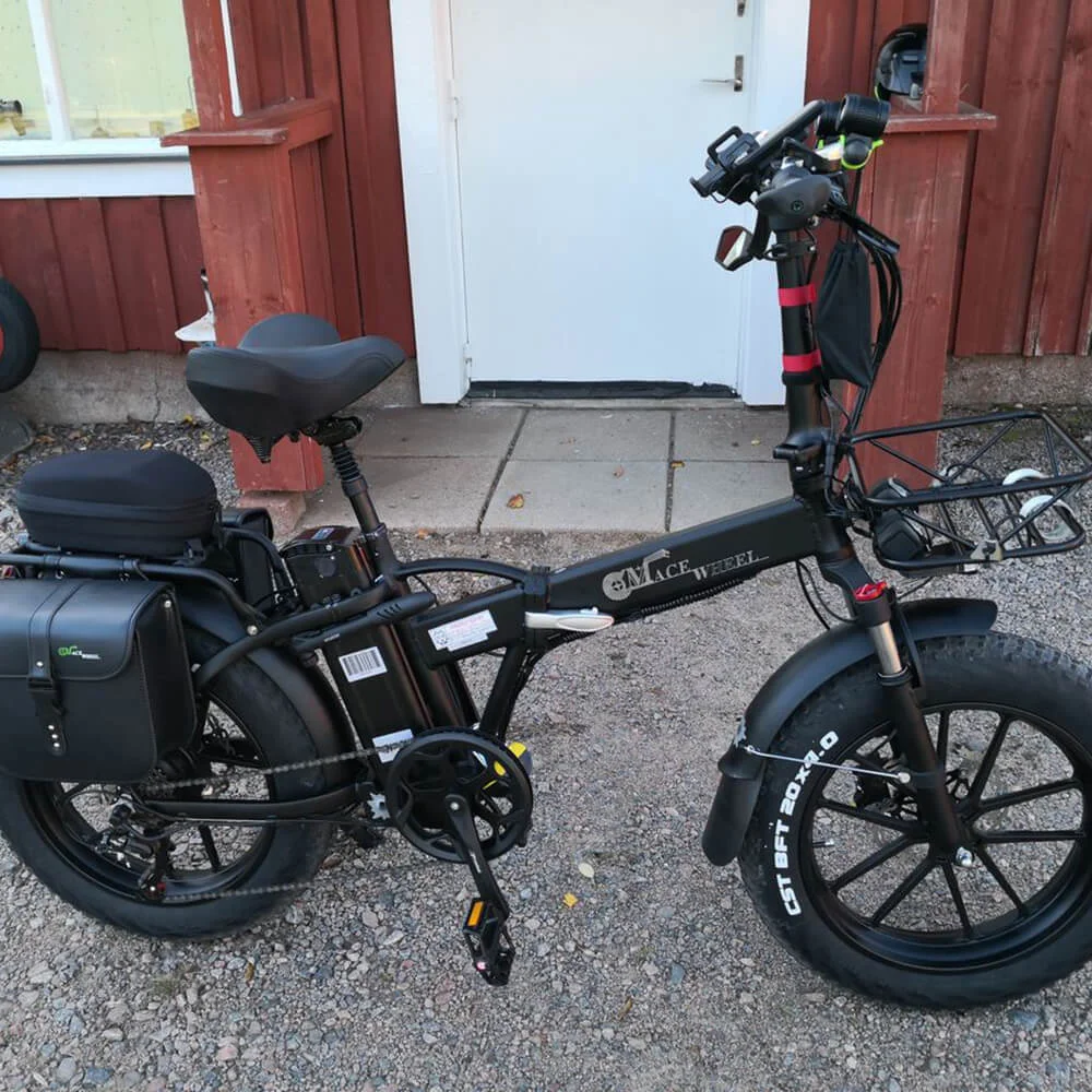 CMACEWHEEL GW20 48V18AH Lithium Battery Electric Bike Adult 20*4 Inch Fat Tire Mountain City Electric Bicycle