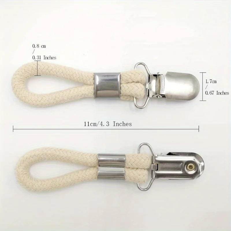 10 Pieces Tea Towel Clips with Loop Cotton Metal Cloth Hooks Hooks for Home Storage Kitchen Towel Hooks Rack