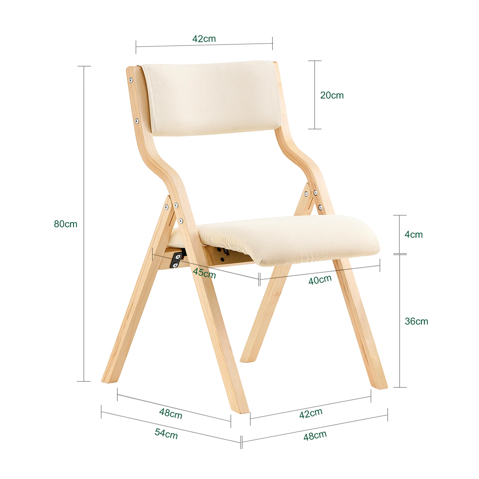 Sobuy Fst40 Folding Chair Dining Chair Kitchen Chair with Padded Seat and Backrest