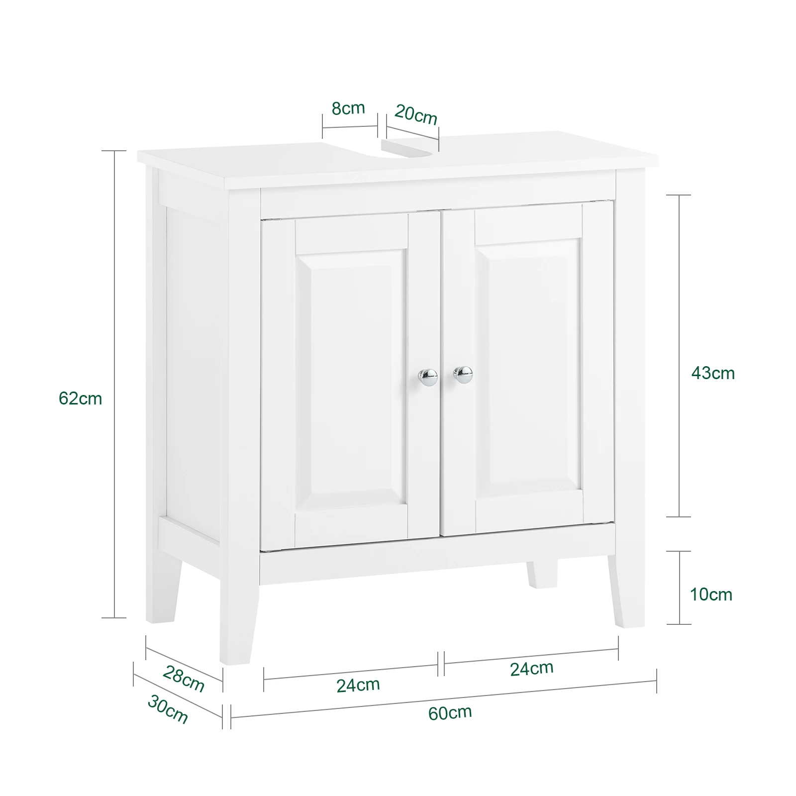 SoBuy FRG202-DG washbasin under wardrobe bathroom wardrobe vanity Under wardrobe bathroom furniture dark gray BHT approx: 60x62x30cm