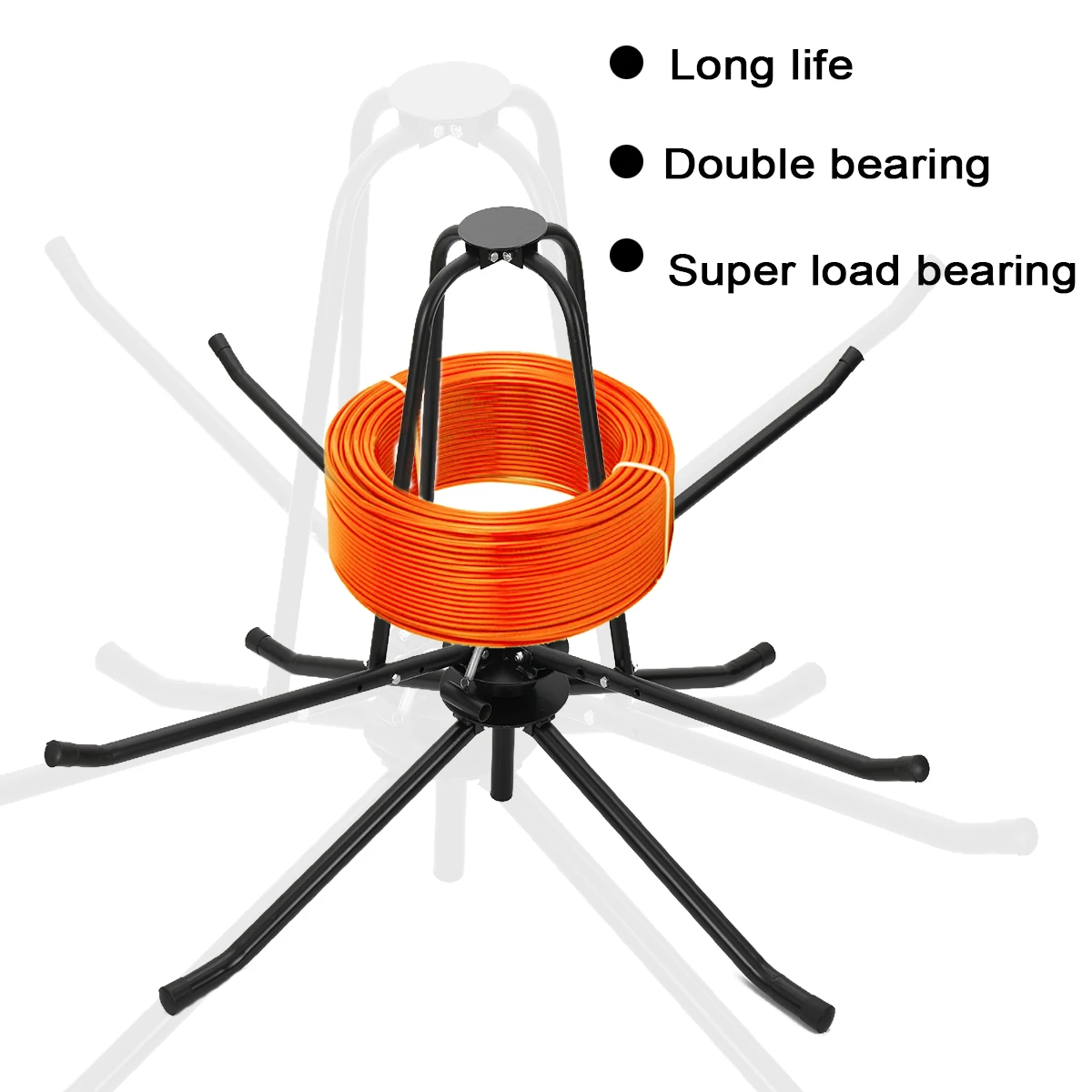 Pipe Reel Dispenser Rust-Resistant Heating Pipe Reel Decoiler Underfloor Heating System for Construction Sites/Factories