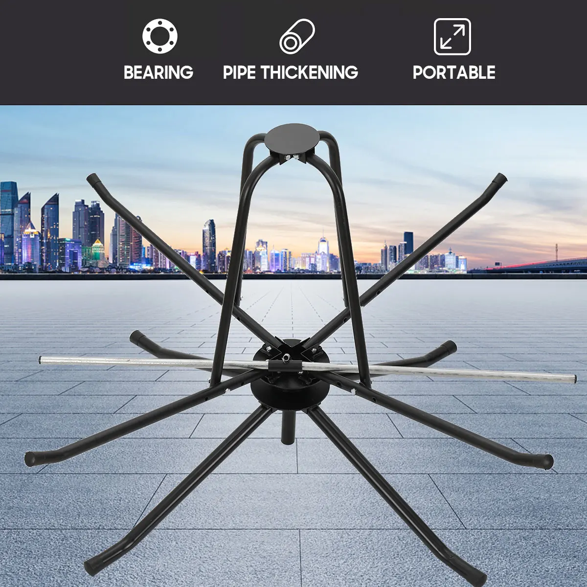 Pipe Reel Dispenser Rust-Resistant Heating Pipe Reel Decoiler Underfloor Heating System for Construction Sites/Factories