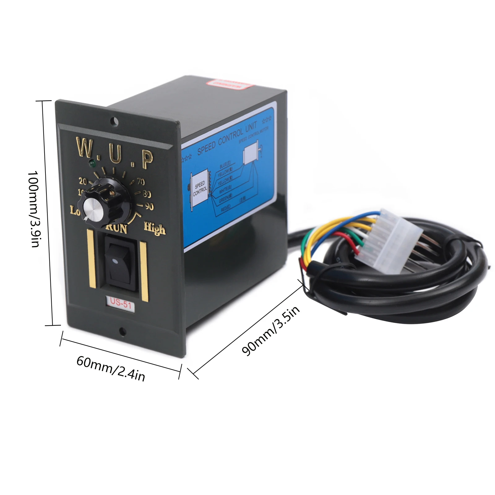 90W 20K Induction Motor with Gear Controller and Bracket| 1.2*2.8cm Shaft 220V AC Motor for Packaging Machine