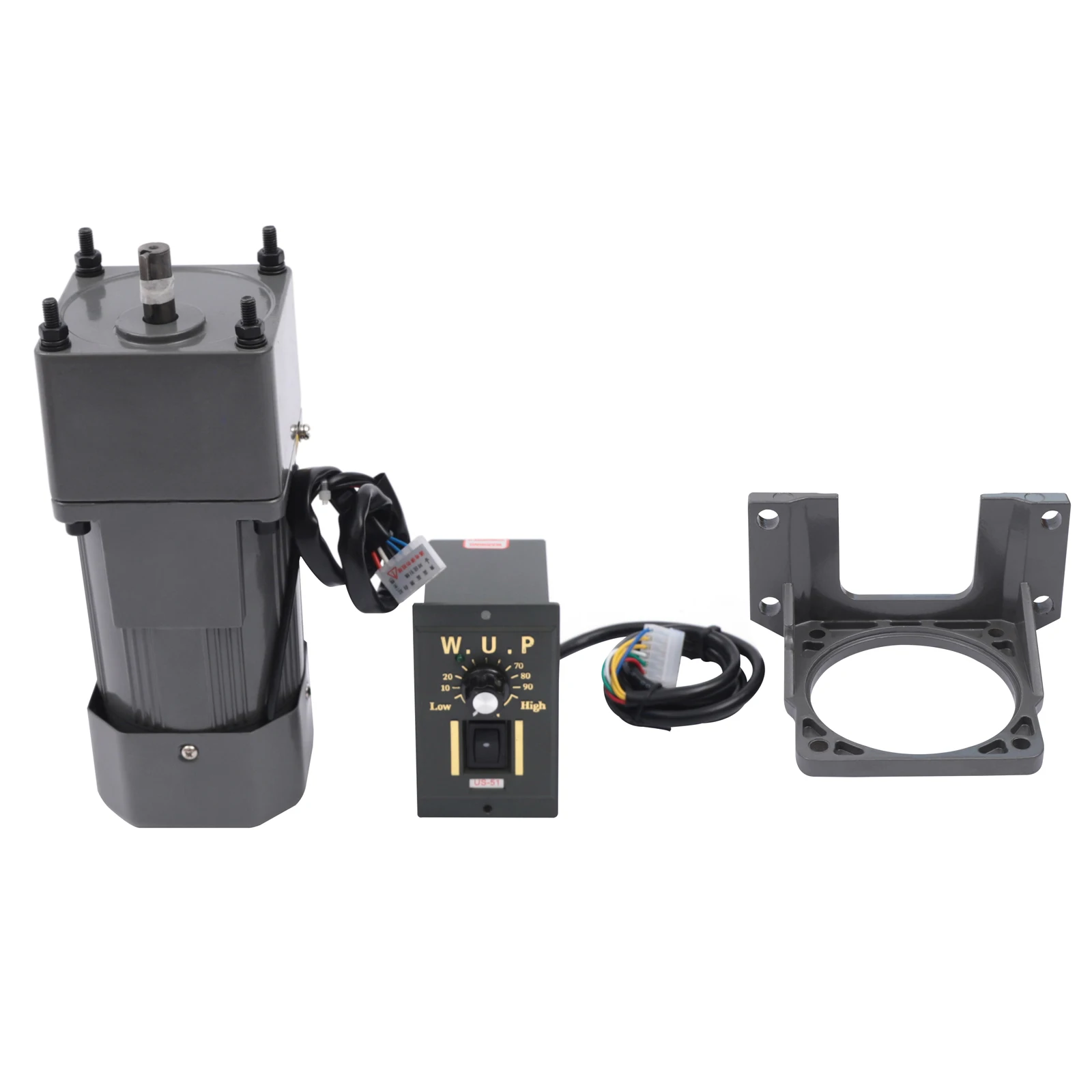 90W 20K Induction Motor with Gear Controller and Bracket| 1.2*2.8cm Shaft 220V AC Motor for Packaging Machine