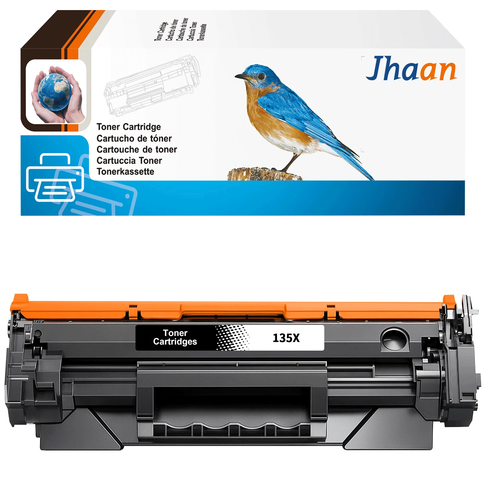Jhaan 135A 135X Toner Replacement for HP 135A W1350A 135X W1350X Laserjet MFP M234dw M234sdw M234sdn M234dwn M209dw M209dwn