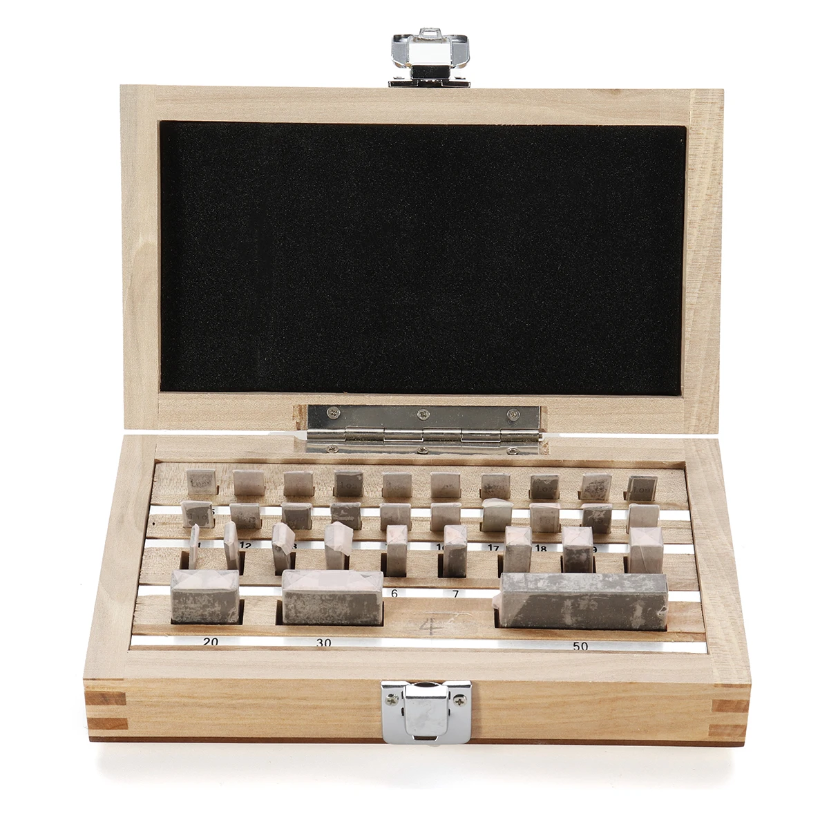 32pcs Steel Metric Woodworking Gage Block Gauge Set 0 Slip Inspection Block 1.005-50mm Caliper Tool for Inspection & Measurement