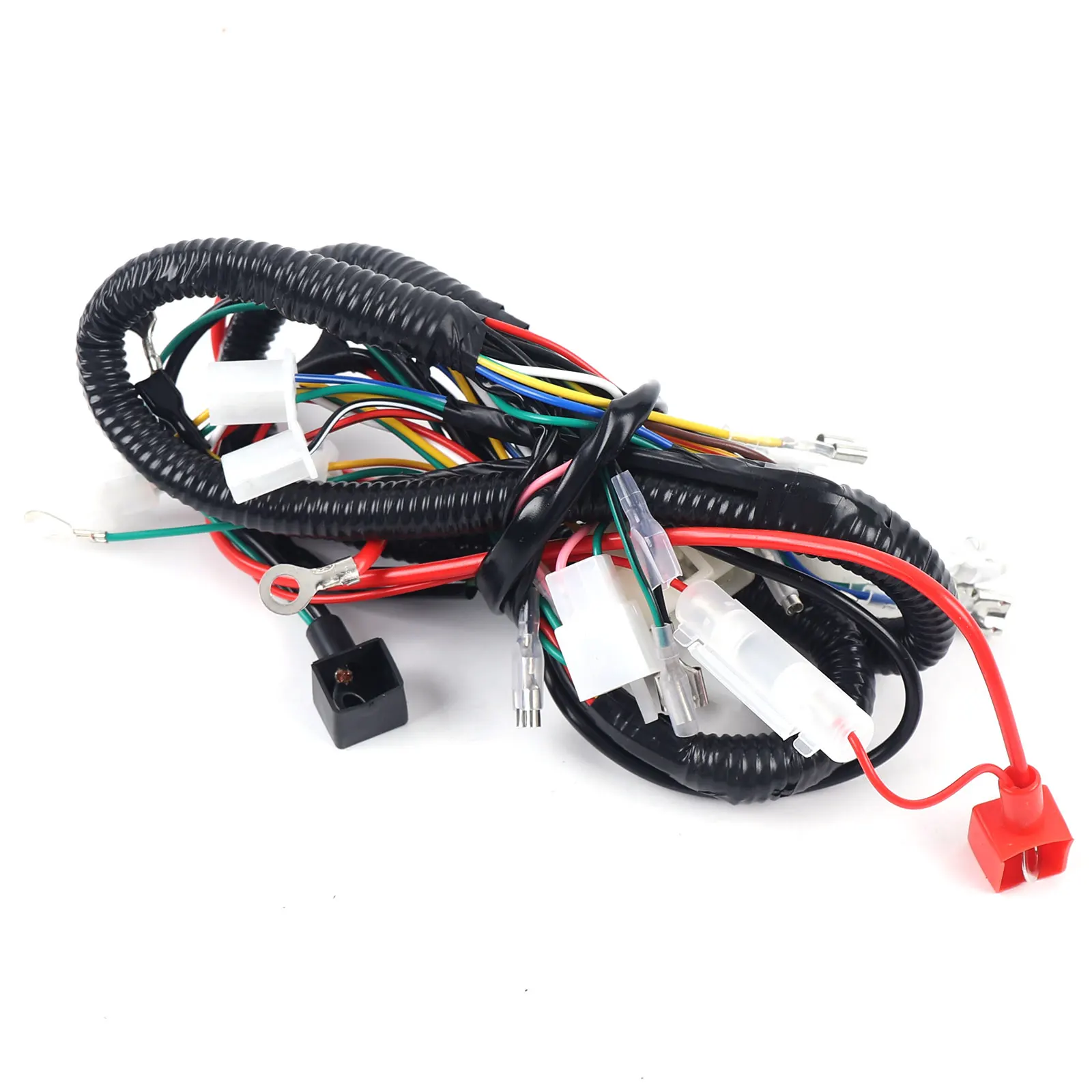 Motorcycle Full Complete Electric CDI Wiring Harness Wiring Loom Coil Rectifier Kits for 150-250 300CC ATV Quad