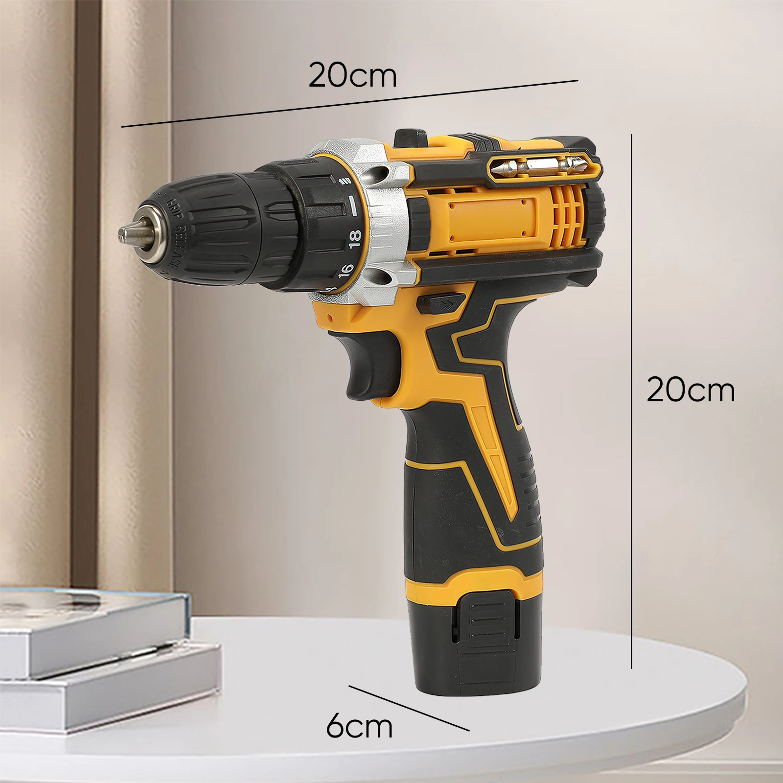 55Nm high torque brushless impact electric drill multifunctional cordless screwdriver rechargeable 1300mAh battery electric tool