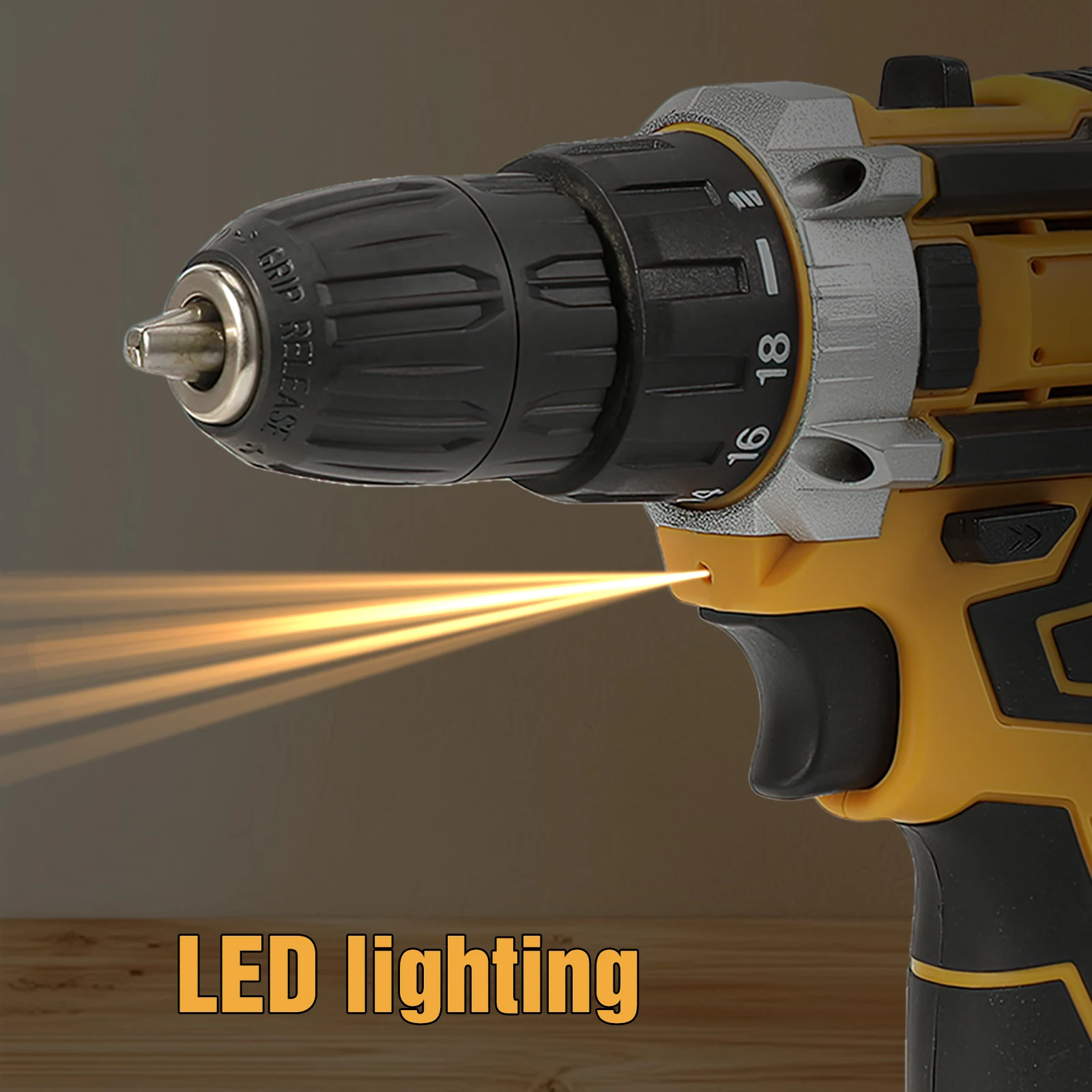 55Nm high torque brushless impact electric drill multifunctional cordless screwdriver rechargeable 1300mAh battery electric tool