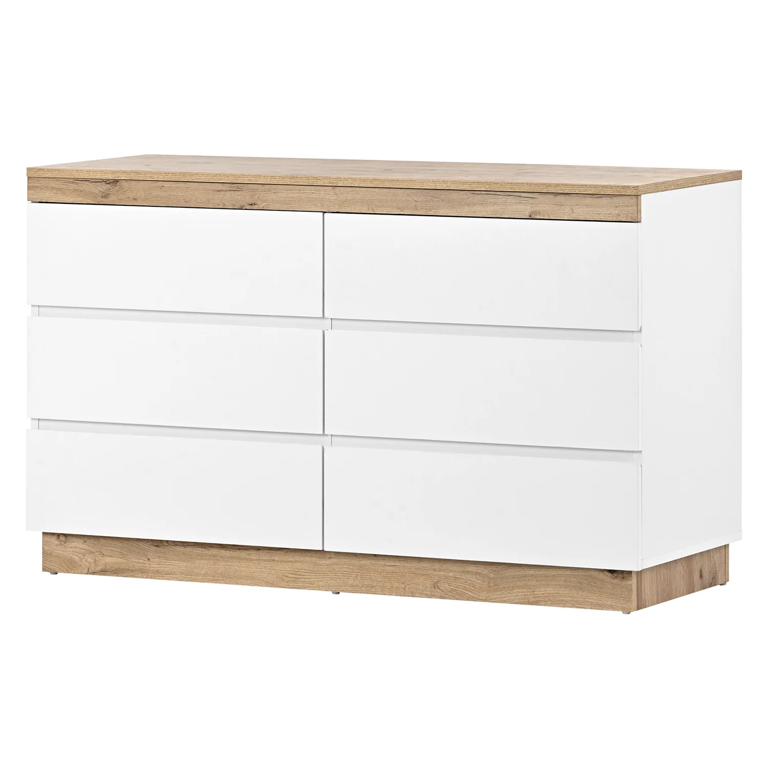 White Cabinet Clothes Dresser Wood Oak Storage Drawers Wardrobe Chest Closet TV Cabinet for Hallway Bedroom Living Room