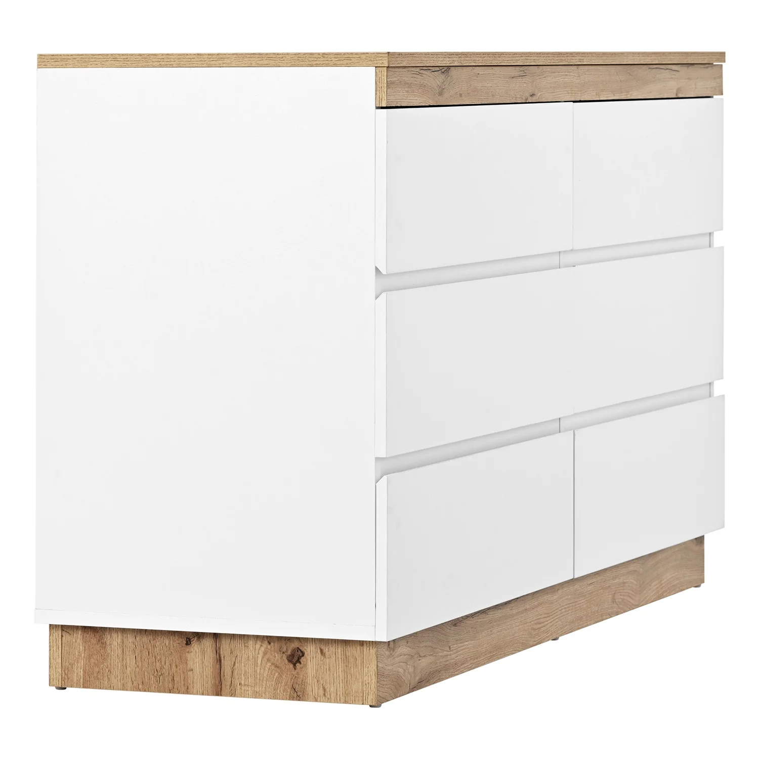 White Cabinet Clothes Dresser Wood Oak Storage Drawers Wardrobe Chest Closet TV Cabinet for Hallway Bedroom Living Room