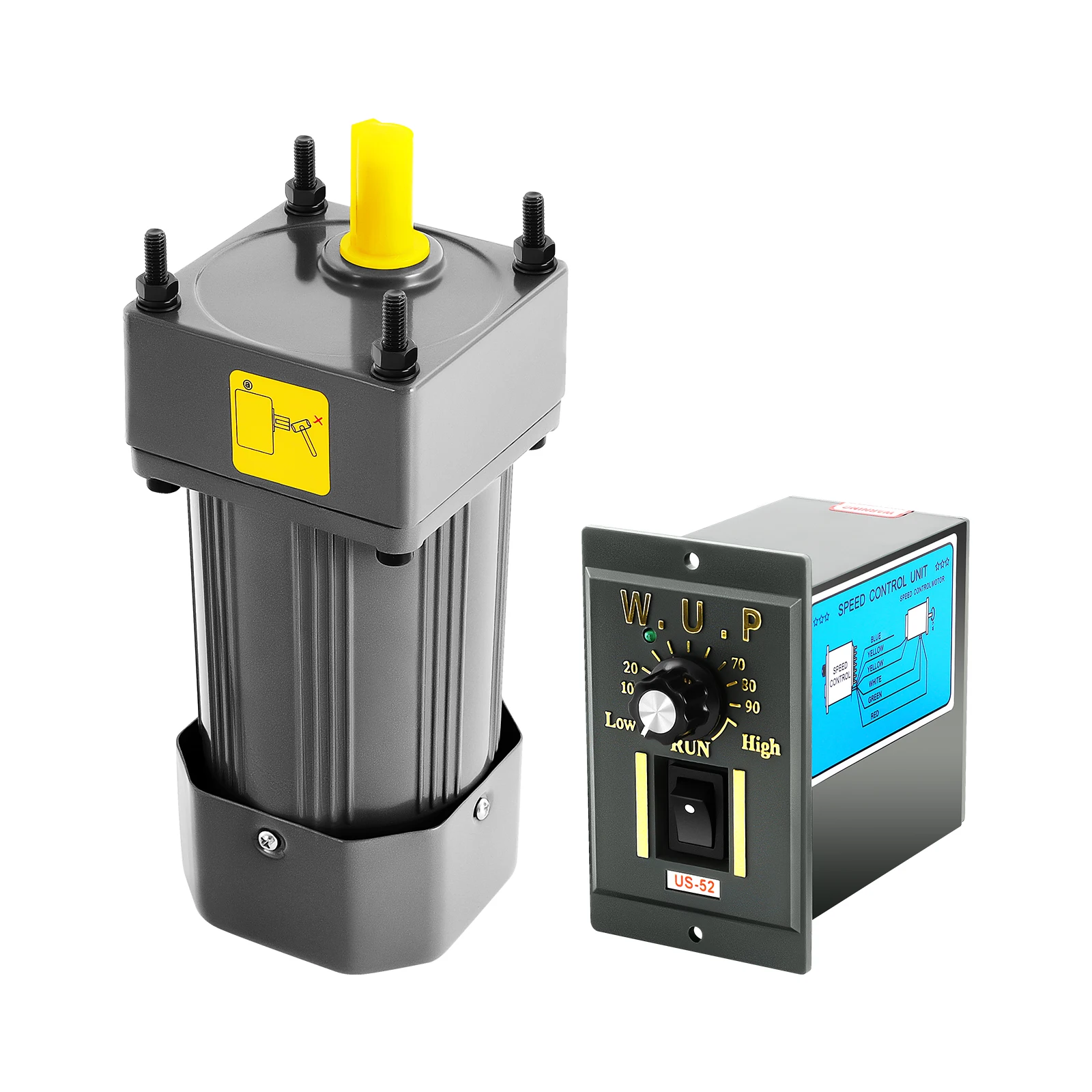 90W 220V 5K AC Gear Motor Electric Speed W/ Variable Speed Adjustable Controller IP54 0-90r/Min Around 60db Low Noise
