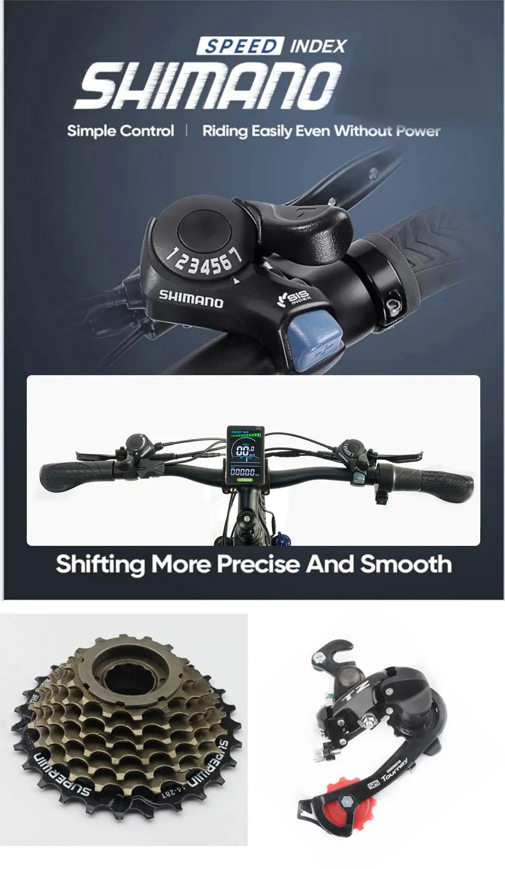 RANDRIDE YX90M Electric Bike, 26'' Fat Tire, 1000W Brushless Motor, 48V13.6Ah Battery, 45km/h Max Speed, 100km Range,