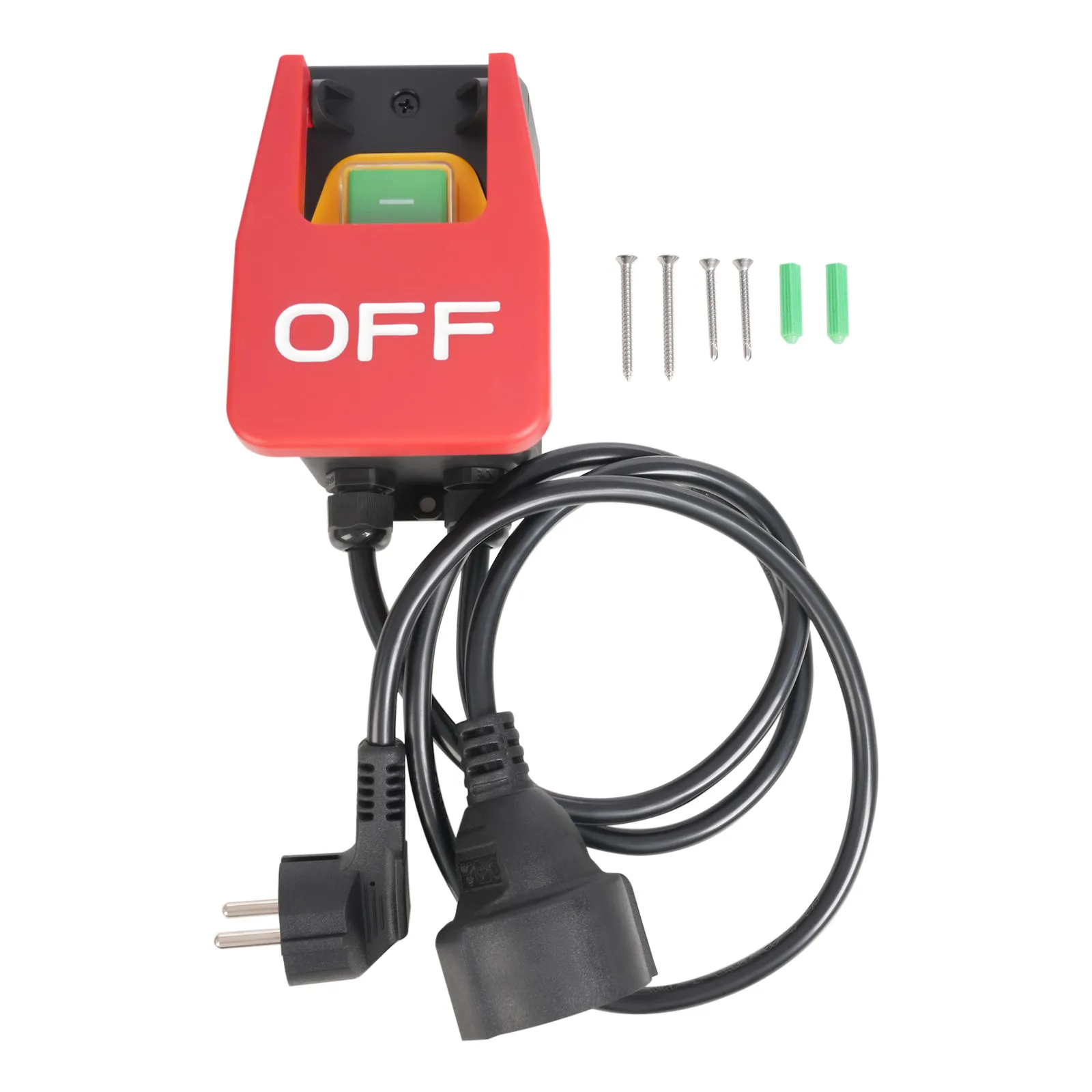 2000W Electromagnetic Switch Safety Switch with Socket Emergency Stop Switch AC250V 50/60Hz