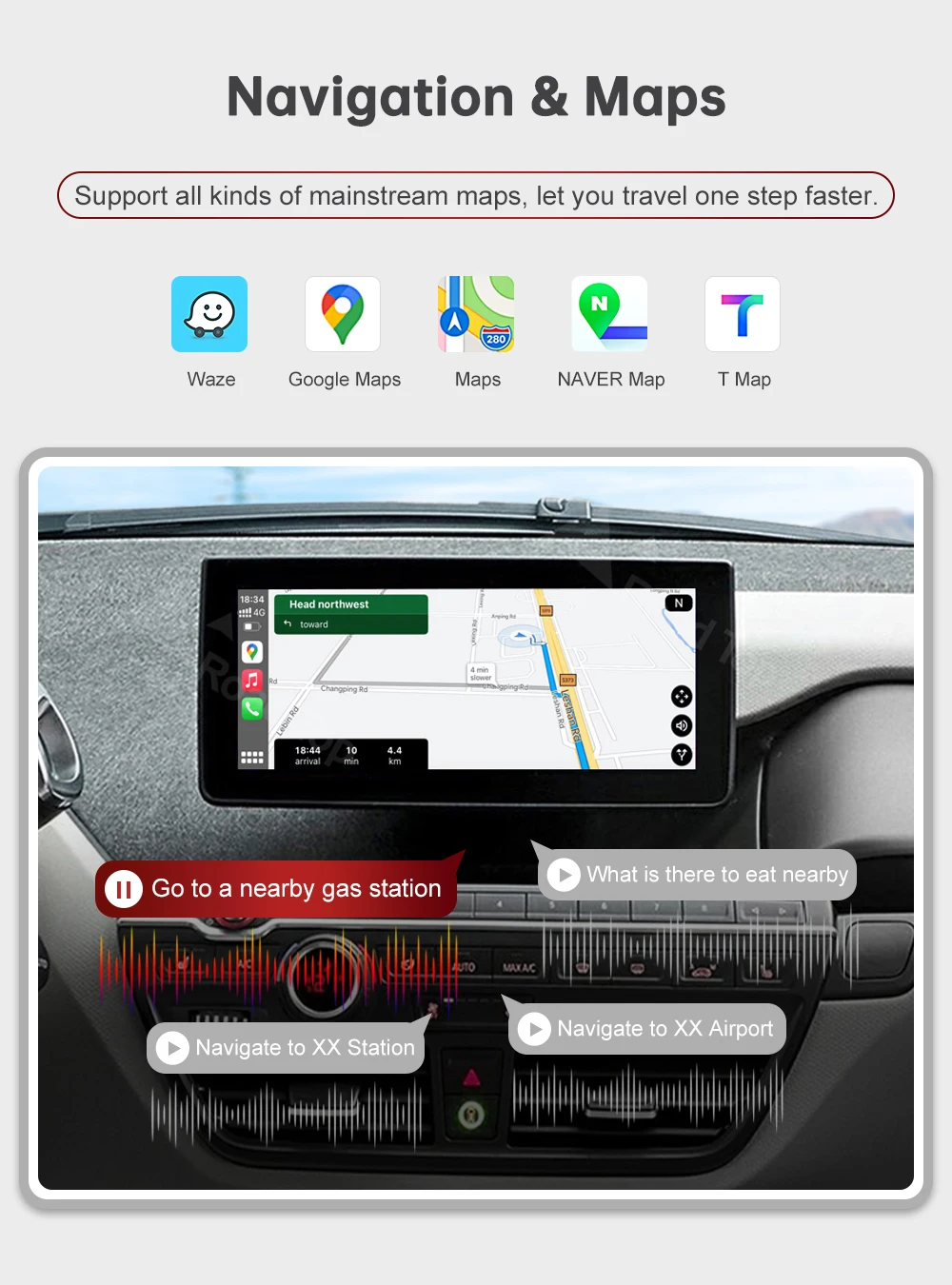 RoadTop Wireless CarPlay for BMW i3 I01 NBT EVO 2013-2020 With GPS Android Auto Mirror Link AirPlay CarPlay Autolink Function