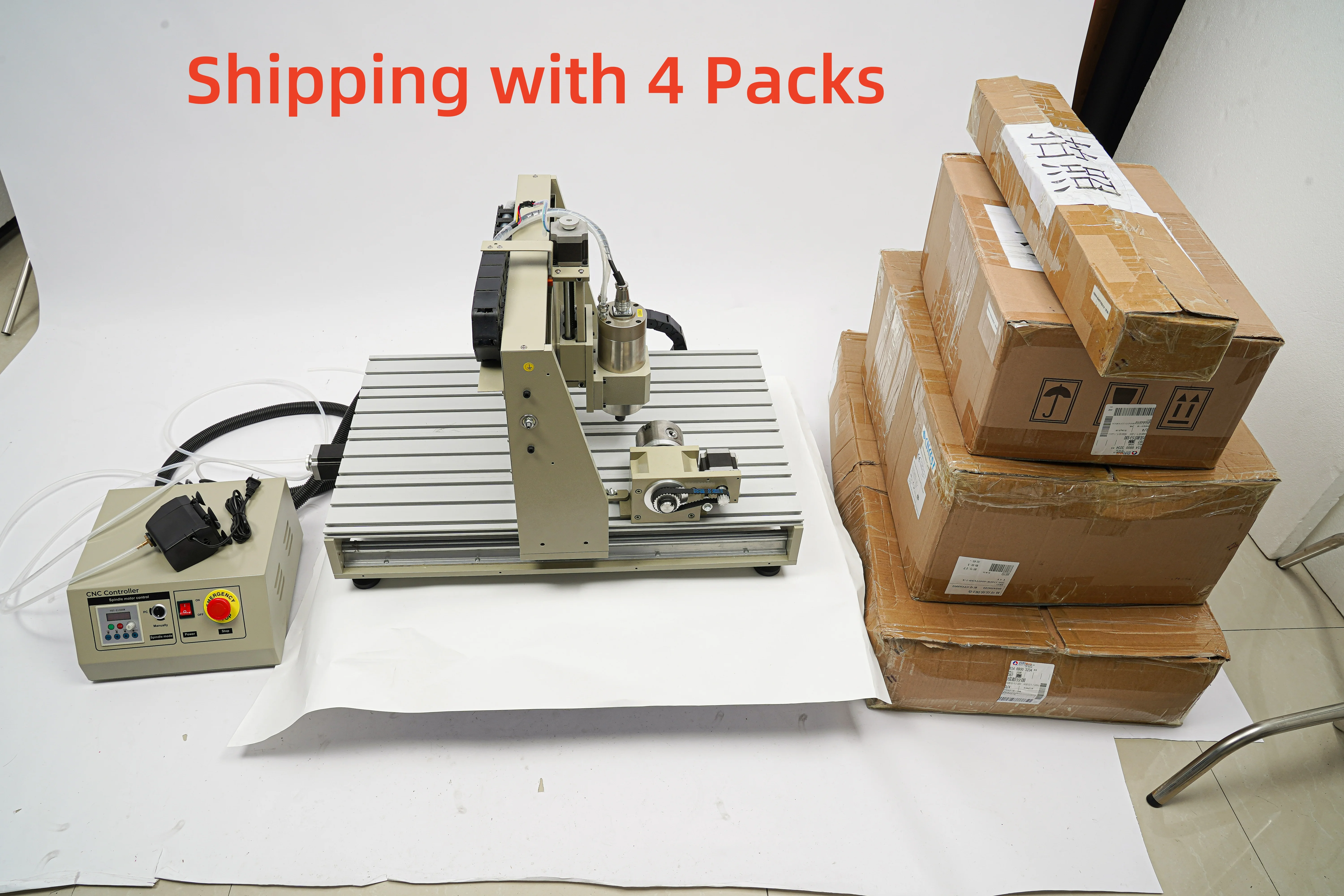 CNC 1500W 4 Axis Wood Router 6040 Engraving Drilling Machine PCB Metal Milling Machine
