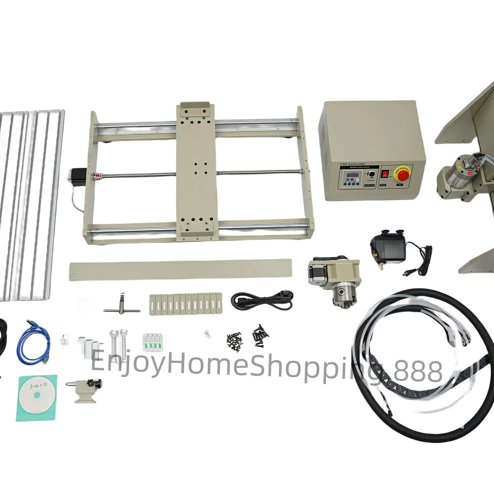 CNC 1500W 4 Axis Wood Router 6040 Engraving Drilling Machine PCB Metal Milling Machine