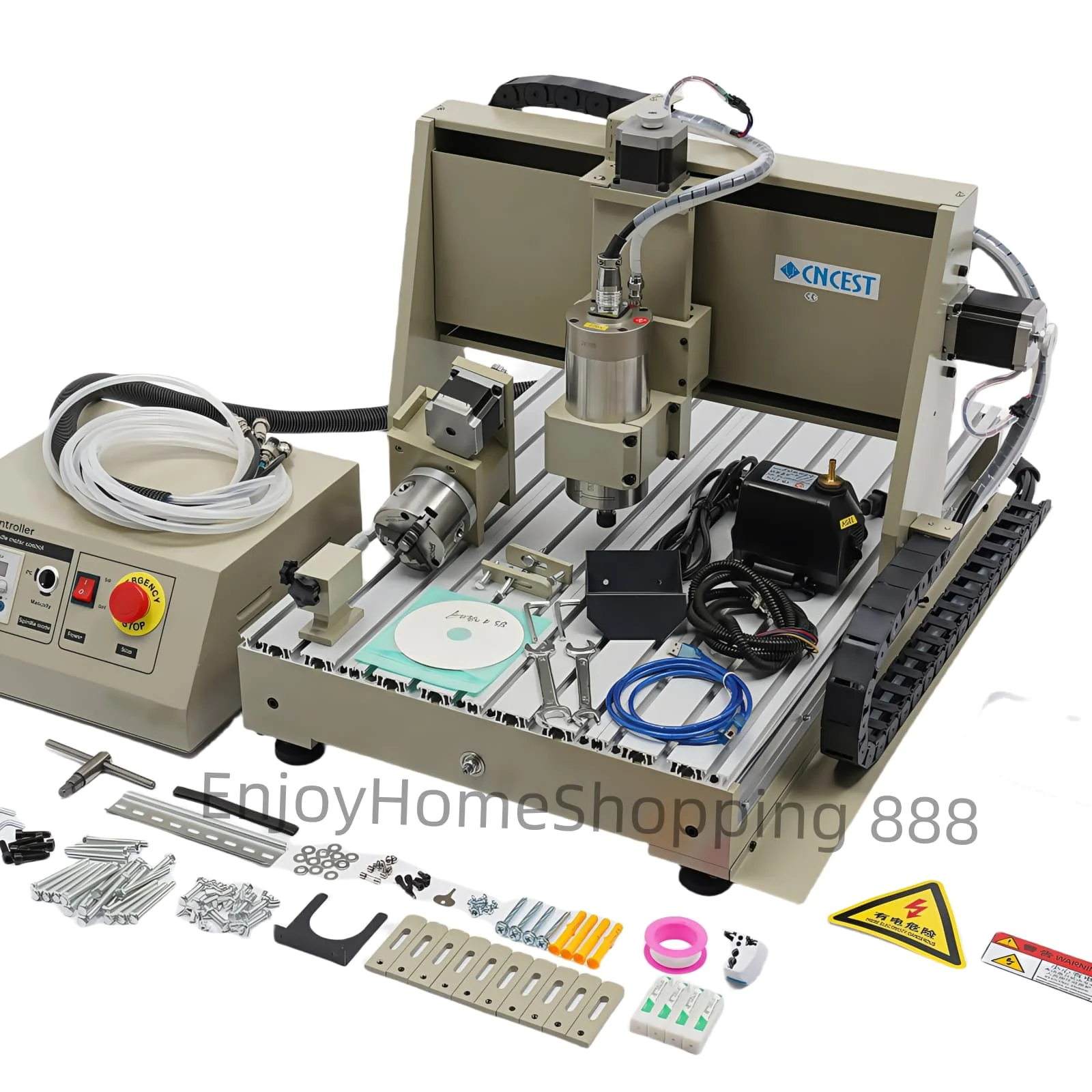 CNC 1500W 4 Axis Wood Router 6040 Engraving Drilling Machine PCB Metal Milling Machine