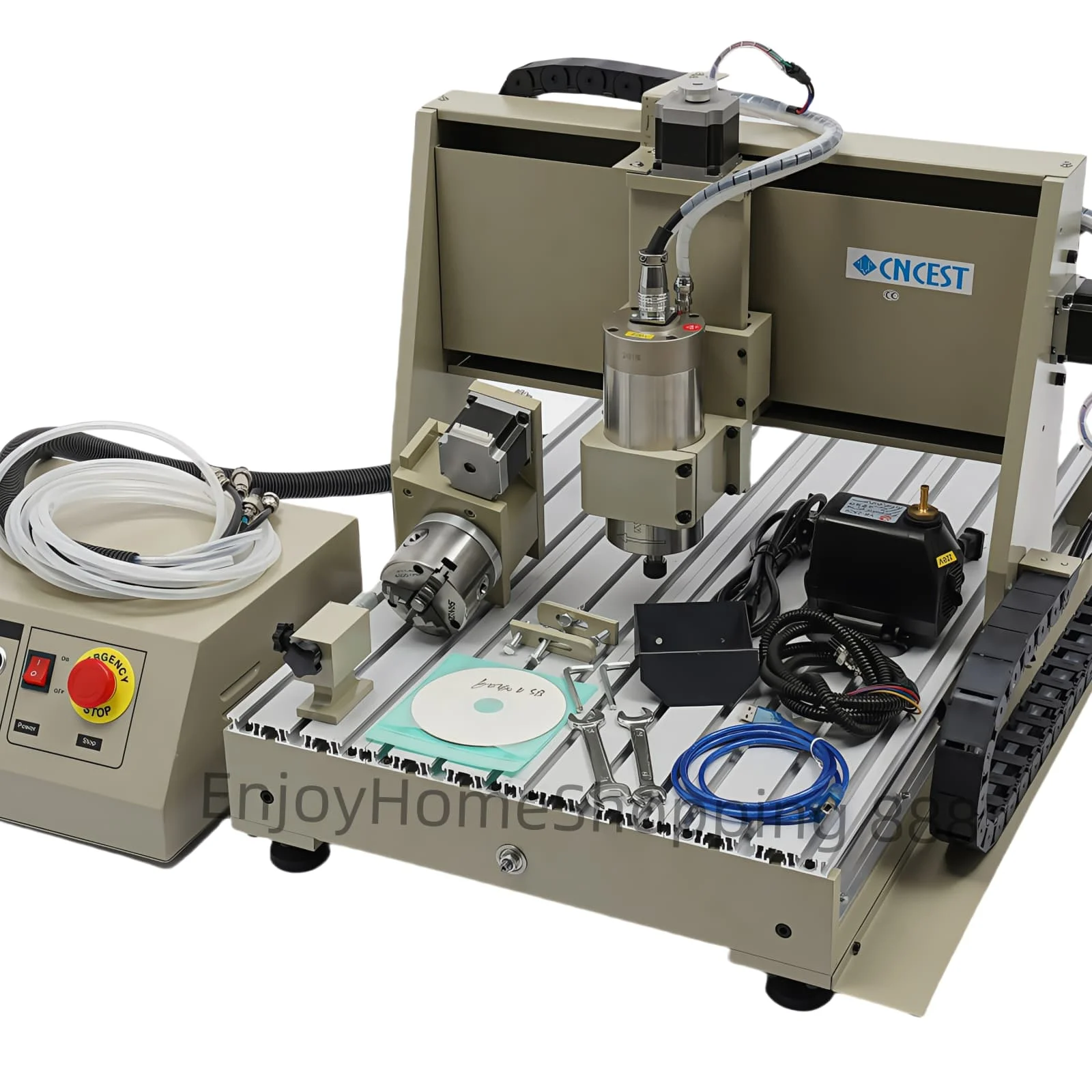 CNC 1500W 4 Axis Wood Router 6040 Engraving Drilling Machine PCB Metal Milling Machine