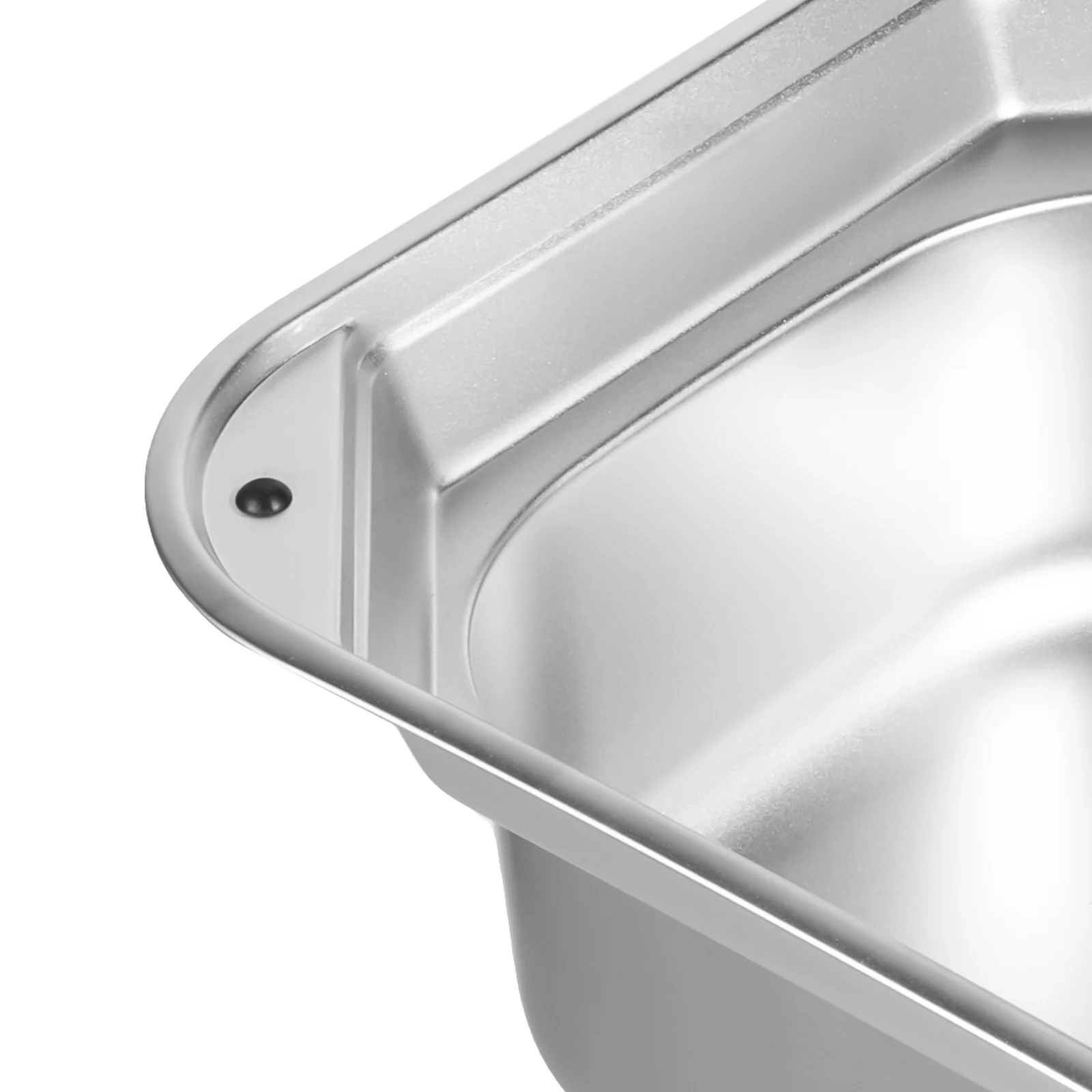16.7x14.7 Inch Hand Wash Basin Stainless Steel RV Sink with Folded Faucet Tempered Glass Lid van Camper Trailer Accessories