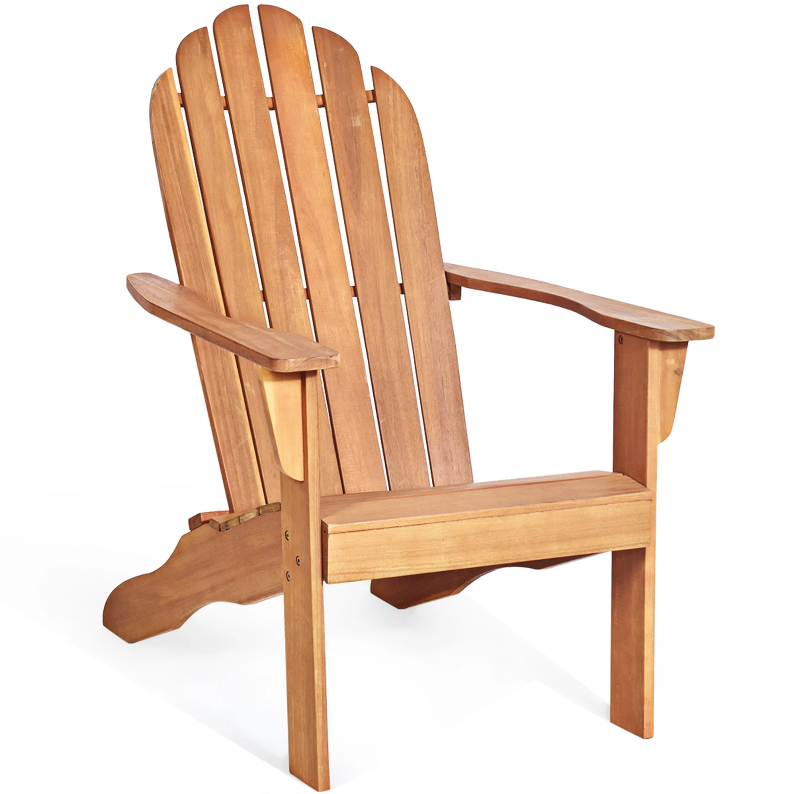 Adirondack Chair, Garden Chair Made of Acacia Wood, Garden Chair, Adirondack Chair for Garden, Patio (Natural)