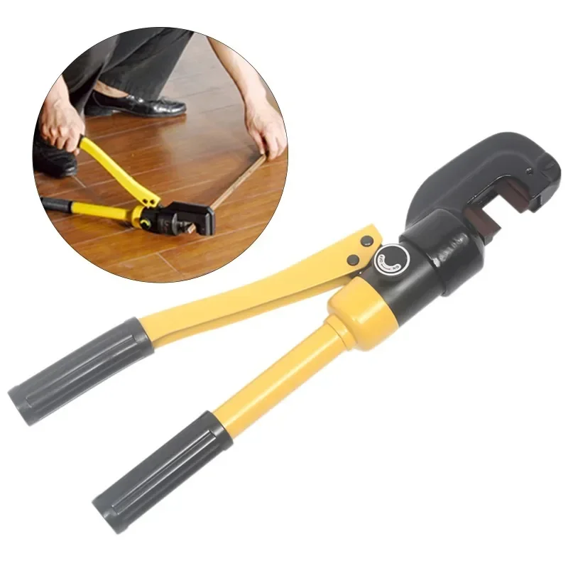 CNCEST 13 Ton Portable Hydraulic Cutter Steel Cutter Hydraulic Bolt Cutter Rebar Cutter 4mm-22mm with Box Yellow