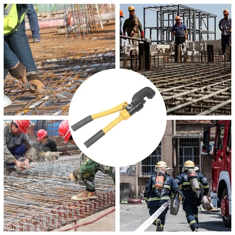 CNCEST 13 Ton Portable Hydraulic Cutter Steel Cutter Hydraulic Bolt Cutter Rebar Cutter 4mm-22mm with Box Yellow