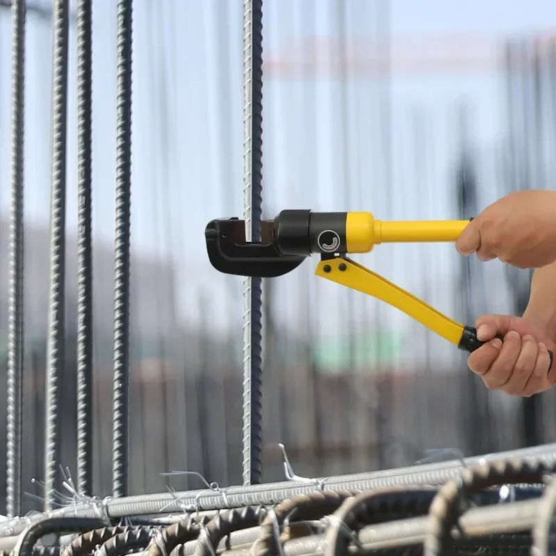 CNCEST 13 Ton Portable Hydraulic Cutter Steel Cutter Hydraulic Bolt Cutter Rebar Cutter 4mm-22mm with Box Yellow