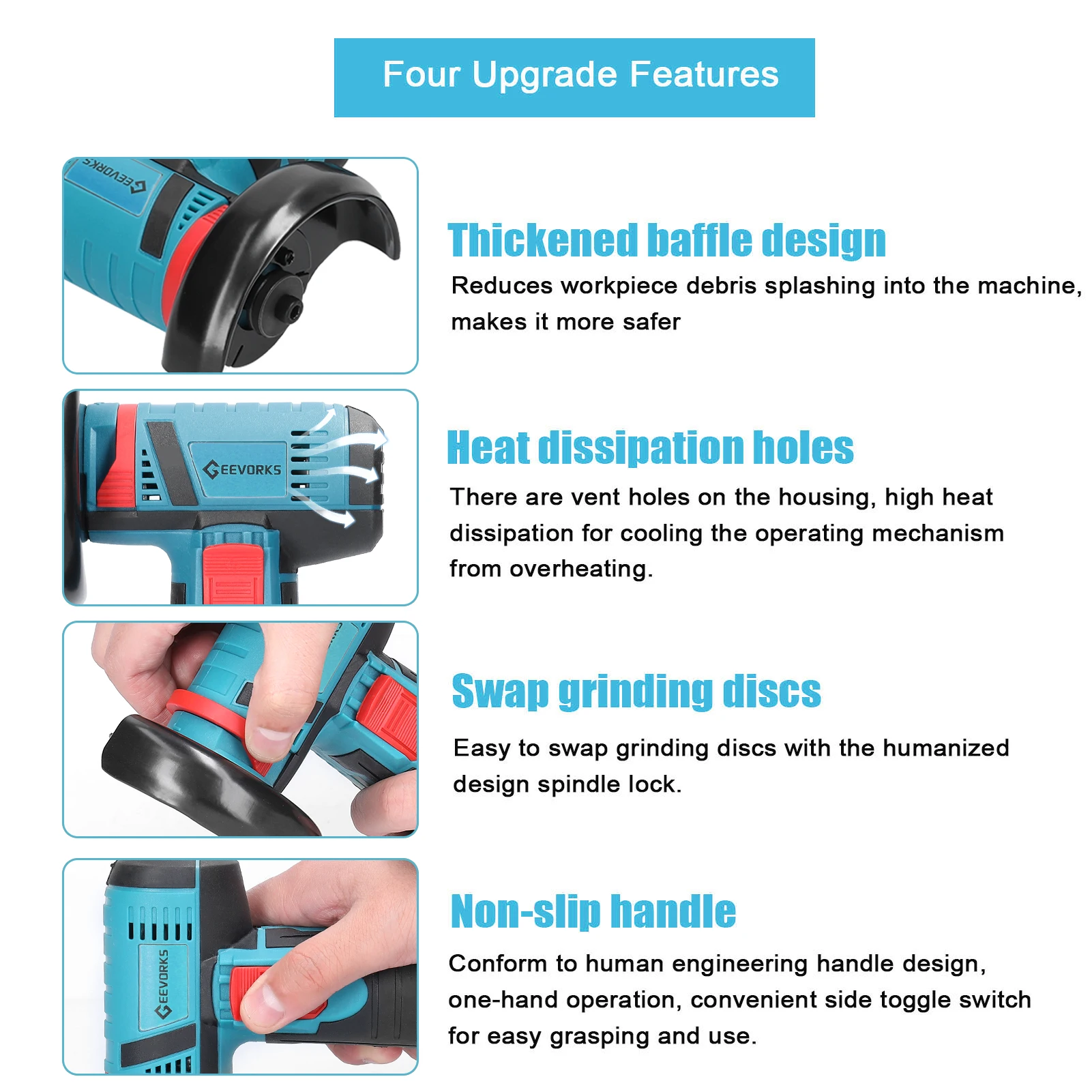 12 V 19500rpm Electric Grinding Tool Multifunctional Angle Grinder Handheld Cutter for Cutting Polishing Ceramic Tile Wood Stone