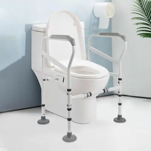 WC Handlauf Toilettengestell Toiletten Aufstehhilfe ToilettenstüTze StüTzgestell HöHenverstellbar Toilette ToilettenstüTzgestell