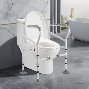 WC Handlauf Toilettengestell Toiletten Aufstehhilfe ToilettenstüTze StüTzgestell HöHenverstellbar Toilette ToilettenstüTzgestell