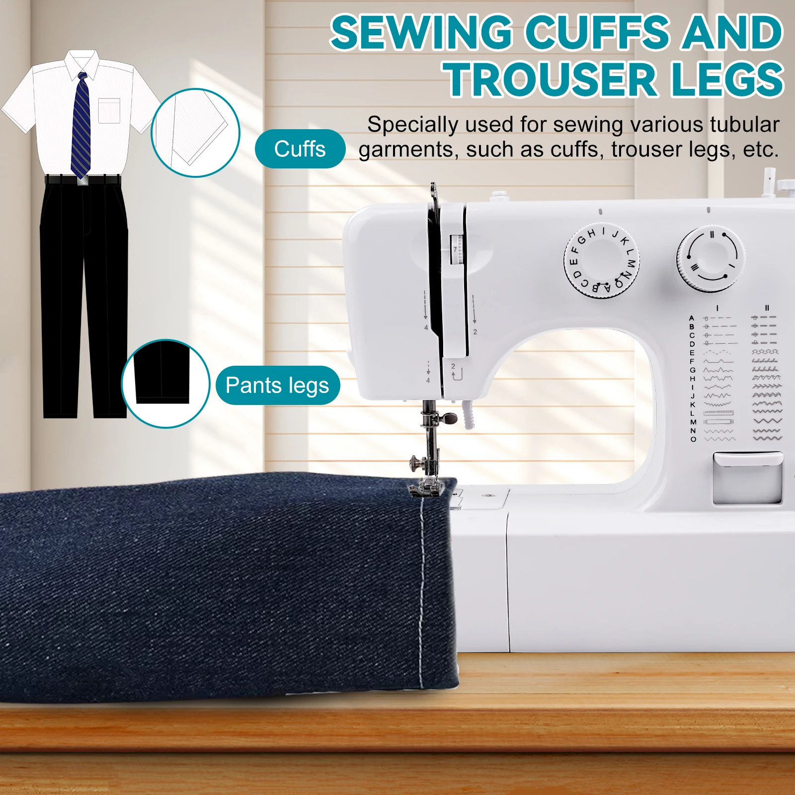 818 Mini Electric Sewing Machine Household 45 Stitches Sewing Machine with 42pcs Sewing Kit EU